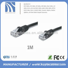 1m 3&#39;Feet Noir CAT 6 CAT6 Gigabit 10/100/1000 Réseau Cat6 Câble réseau Ethernet Câble Oem